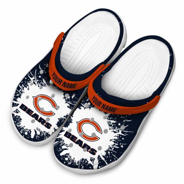 Custom Chicago Bears Splash Art Crocs Trendy