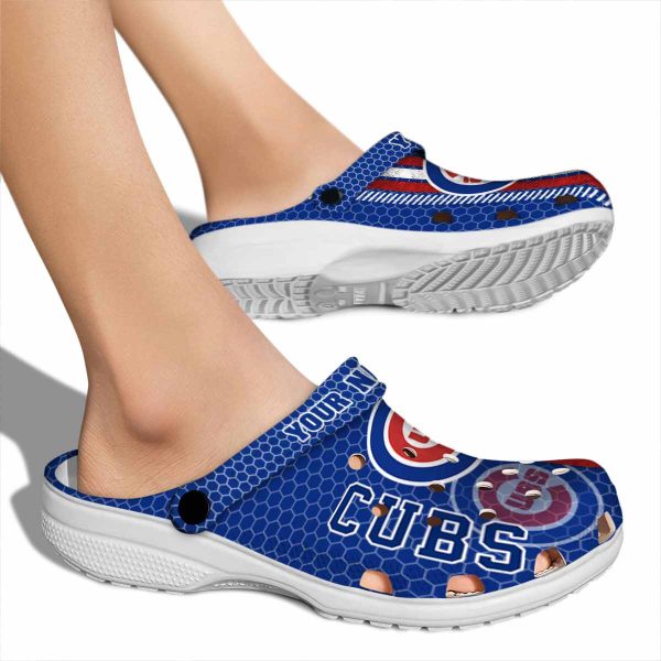 Custom Chicago Cubs Contrasting Stripes Crocs High quality