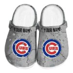 Custom Chicago Cubs Cracked Texture Crocs Best selling