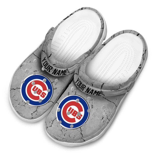 Custom Chicago Cubs Cracked Texture Crocs Trendy