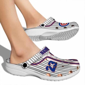 Custom Chicago Cubs Pinstripe Pattern Crocs High quality