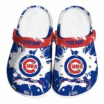 Custom Chicago Cubs Splatter Pattern Crocs Best selling