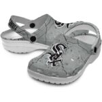 Custom Chicago White Sox Cracked Texture Crocs Best selling