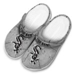 Custom Chicago White Sox Cracked Texture Crocs Best selling