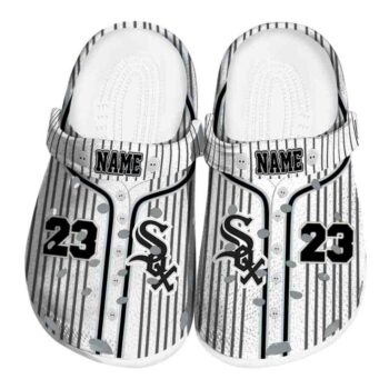Custom Chicago White Sox Pinstripe Pattern Crocs Best selling