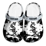 Custom Chicago White Sox Splatter Pattern Crocs Best selling