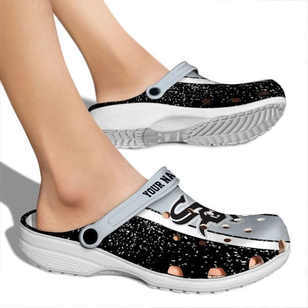 Custom Chicago White Sox Vertical Stripes Crocs High quality