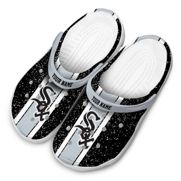 Custom Chicago White Sox Vertical Stripes Crocs Trendy