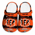 Custom Cincinnati Bengals Paint Splatter Graphics Crocs Best selling