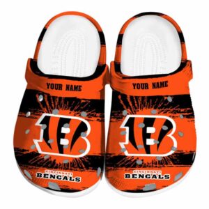 Custom Cincinnati Bengals Paint Splatter Graphics Crocs Best selling