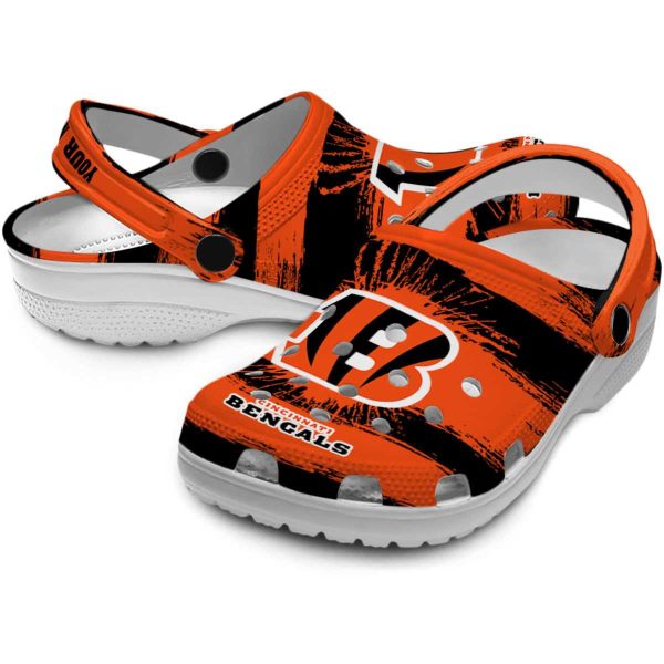 Custom Cincinnati Bengals Paint Splatter Graphics Crocs Latest Model