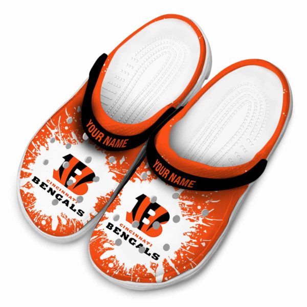 Custom Cincinnati Bengals Splash Art Crocs Trendy