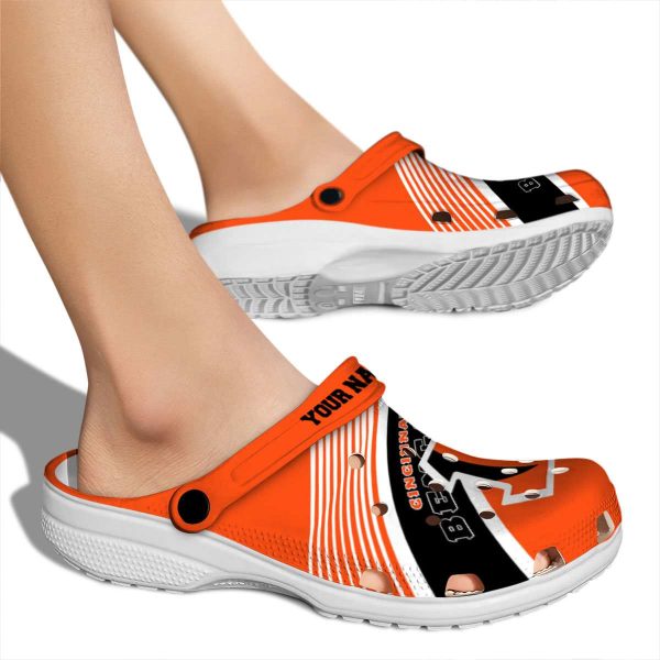 Custom Cincinnati Bengals Vibrant Dual Tone Crocs High quality