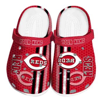 Custom Cincinnati Reds Contrasting Stripes Crocs Best selling