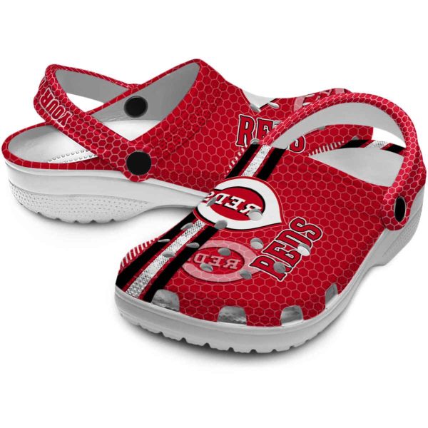 Custom Cincinnati Reds Contrasting Stripes Crocs Latest Model