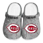 Custom Cincinnati Reds Cracked Texture Crocs Best selling