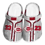 Custom Cincinnati Reds Pinstripe Pattern Crocs Best selling