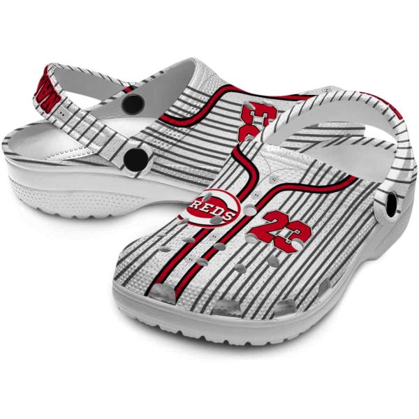 Custom Cincinnati Reds Pinstripe Pattern Crocs Latest Model