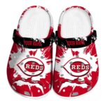 Custom Cincinnati Reds Splatter Pattern Crocs Best selling