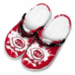 Custom Cincinnati Reds Splatter Pattern Crocs Best selling