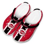 Custom Cincinnati Reds Vertical Stripes Crocs Best selling