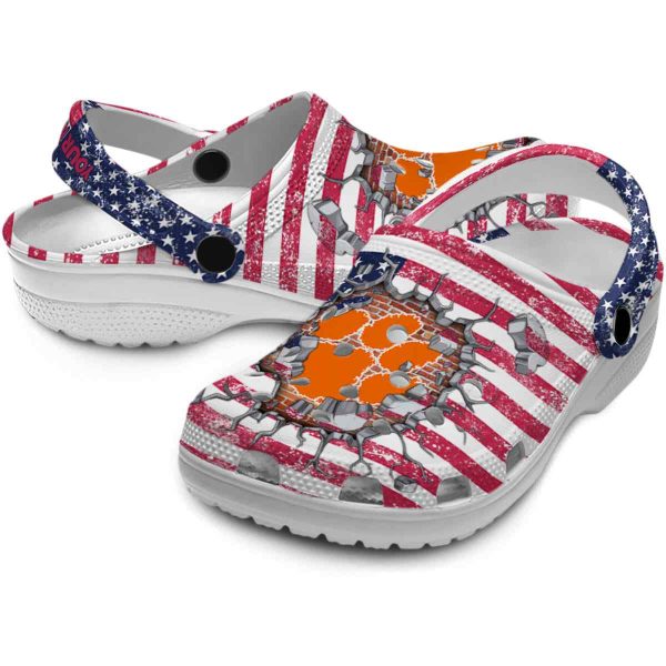 Custom Clemson Tigers Freedom Splinter Crocs Latest Model