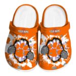 Custom Clemson Tigers Gripping Hand Crocs Best selling