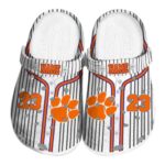 Custom Clemson Tigers Pinstripe Pattern Crocs Best selling