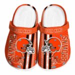 Custom Cleveland Browns Contrasting Stripes Crocs Best selling