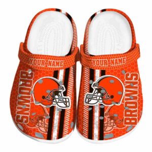 Custom Cleveland Browns Contrasting Stripes Crocs Best selling
