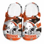 Custom Cleveland Browns Football Helmet Crocs Best selling