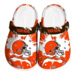 Custom Cleveland Browns Splatter Pattern Crocs Best selling