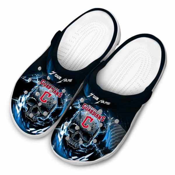 Custom Cleveland Guardians Gothic Skull Crocs Trendy