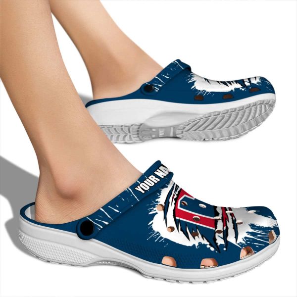Custom Cleveland Guardians Splash Motif Background Crocs High quality