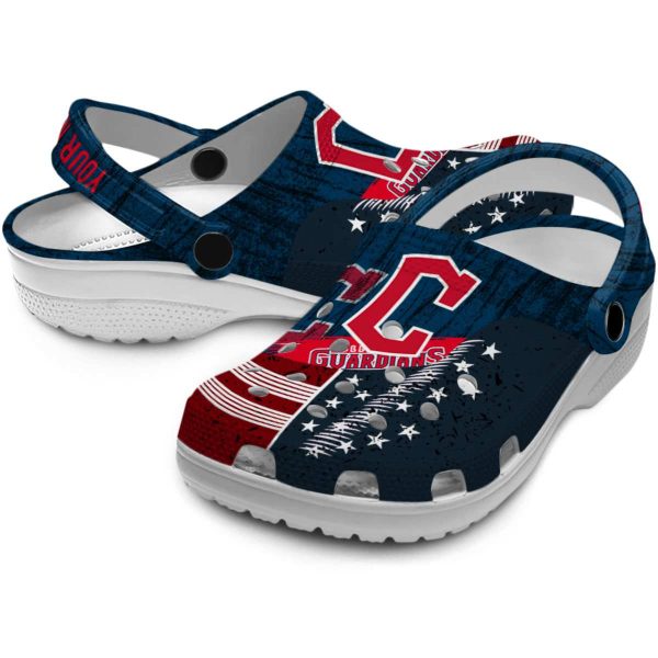 Custom Cleveland Guardians Star Spangled Side Pattern Crocs Latest Model