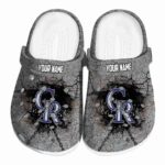 Custom Colorado Rockies Cracked Ground Texture Crocs Best selling