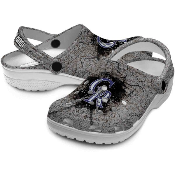 Custom Colorado Rockies Cracked Ground Texture Crocs Latest Model