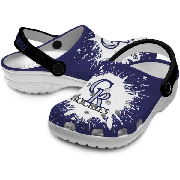 Custom Colorado Rockies Splash Art Crocs Latest Model