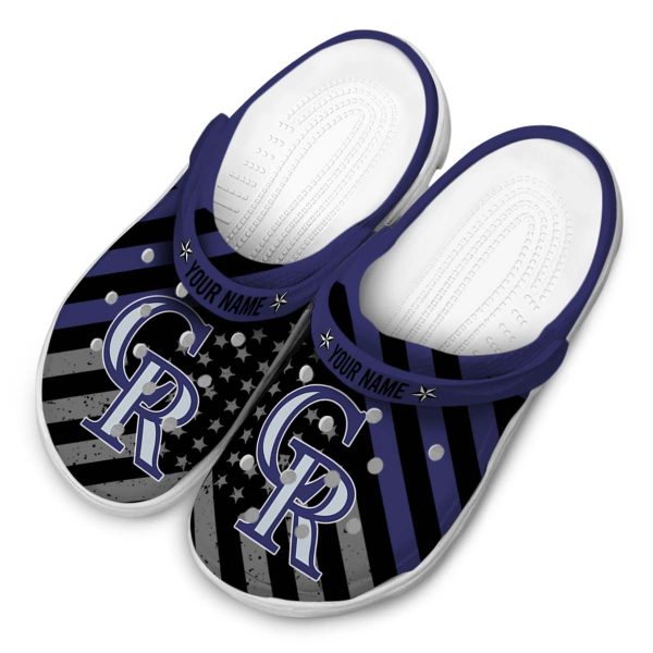 Custom Colorado Rockies Star Spangled Graphic Crocs Trendy