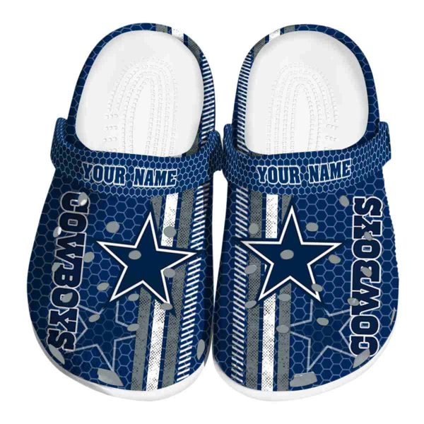 Custom Dallas Cowboys Contrasting Stripes Crocs Best selling