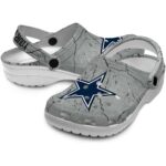 Custom Dallas Cowboys Cracked Texture Crocs Best selling
