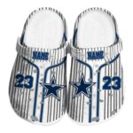 Custom Dallas Cowboys Pinstripe Pattern Crocs Best selling