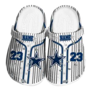 Custom Dallas Cowboys Pinstripe Pattern Crocs Best selling