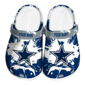 Custom Dallas Cowboys Splatter Pattern Crocs Best selling