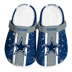 Custom Dallas Cowboys Vertical Stripes Crocs Best selling