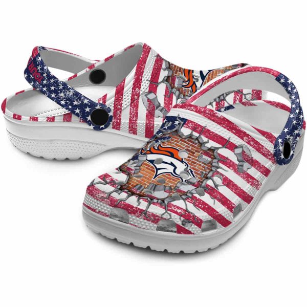 Custom Denver Broncos Freedom Splinter Crocs Latest Model
