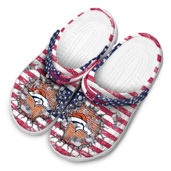 Custom Denver Broncos Freedom Splinter Crocs Trendy