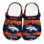Custom Denver Broncos Paint Splatter Graphics Crocs Best selling