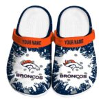 Custom Denver Broncos Splash Art Crocs Best selling