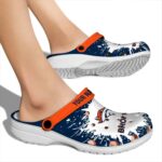 Custom Denver Broncos Splash Art Crocs Best selling